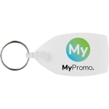 Rechthoekige sleutelhanger | Gerecycleerd | 6 cm x 3,5 cm | Plat profiel