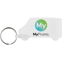 Bus-vormige sleutelhanger | Gerecycleerd | 6 cm x 3,5 cm | Plat profiel