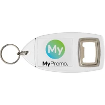 Sleutelhanger met flesopener | Kunststof | 9,7 cm x 4,7 cm | Vlak profiel