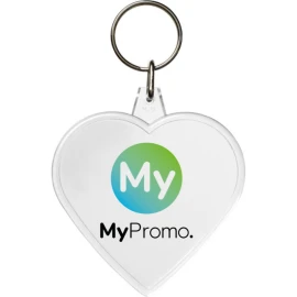 Heart-shaped keychain | Plastic | Flat profile