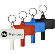 Sleutel met sleutelhanger | Kunststof | Vierkante opening