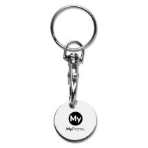 Sleutelhanger | Metaal | Voor winkelwagens met muntinworp van €1,00 en €0,50 | Gemakkelijk aan sleutels te bevestigen