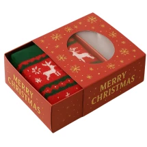 Schuifdoos voor sokken | FSC-gecertificeerd karton | 10,5x10,5x4 cm | Volledig personaliseerbaar