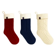 Kerstsok | Eco-katoen & acryl | 48×15 cm | Feestelijk