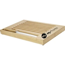 Planche à découper avec couteau | Bois de bambou | Acier inoxydable | Respect de l'environnement