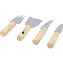 Set de fromage 4 pièces | Léger | Bambou | Acier inoxydable