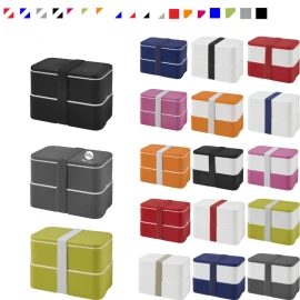 Double-layer lunch box | 700 ml | Microwave safe | Dishwasher safe