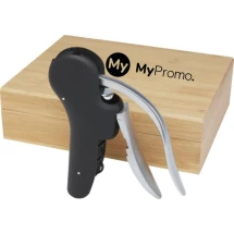 Wine corkscrew | Foil cutter | Bamboo wood | Stainless steel