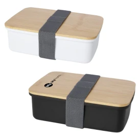 Lunch box | Recycled plastic & bamboo | 750ml | With elastic band | Sustainable