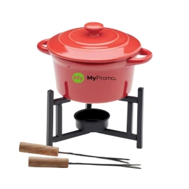 Small fondue set for 2 | Ceramic | 300ml | With 2 metal forks
