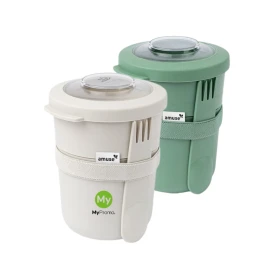 Amuse Tylla food bowl duo | PP & tritan | 600 ml | With 2 compartments | Made in Europe