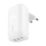 Belkin 3-port wall charger | Recycled plastic | Compact | Includes USB-C cable | High quality