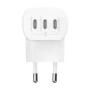 Belkin 3-port wall charger | Recycled plastic | Compact | Includes USB-C cable | High quality
