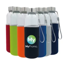 Water bottle | Glass&PP | 500ml | With sleeve