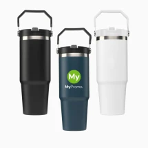 Thermosbeker | Gerecycled roestvrij staal | 900 ml | Grote draaibare handgreep | Duurzaam