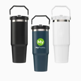 Thermos cup | Recycled stainless steel | 900ml | Large rotating handle | Sustainable