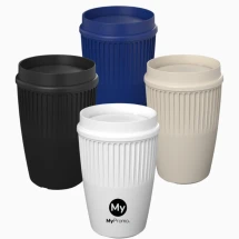 Gobelet | Plastique | 350 ml | Couvercle à clip 360° | Fabriqué au Royaume-Uni