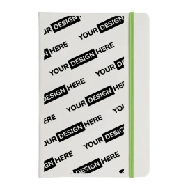 Carnet A5 | PU et carton | 160 feuilles lignées | Sangle colorée