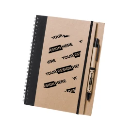A5 spiral notebook | Recycled cardboard | 60 blank pages | Coloured highlights