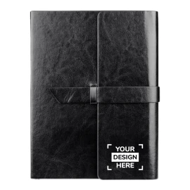 Carnet A5 | Cuir écologique et papier 80 g/m² | 80 feuilles lignées | Couverture remplaçable