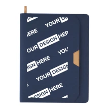 Padfolio | Recycled polyester & paper | 20 white lined sheets | Zipper closure