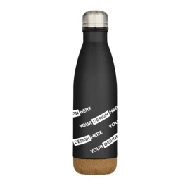 Cove 500 ml double wall vacuum insulated stainless steel water bottle with cork details