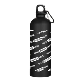 Oregon 750 ml matte RCS recycled single wall stainless steel water bottle with carabiner