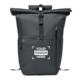Rolltop backpack | 300D RPET | 15" | 26.5 x 13.5 x 45.5 cm | Computer backpack