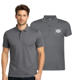 Polo shirt | 100% breathable polyester 180g/m2 | With elegant collar and 3 closing buttons in matching color