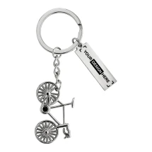 Porte-clés en forme de vélo | Métal & alliage de nickel | Emballé dans une boîte cadeau