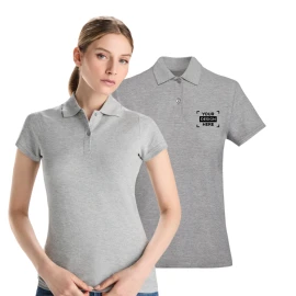 Roly polo | 100% organic cotton 210 g/m² | For women | Short sleeve | Ribbed collar and sleeve edging