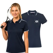 Roly sports polo | Recycled polyester 140g/m² | For women | Details in sleeves