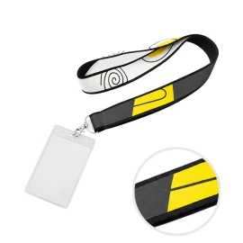 Lanyard with badge | Polyester | 25/20 mm | Silver hook | Double layered