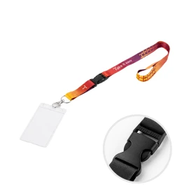 Lanyard with badge | Polyester | 20 mm | Silver hook | Buckle | Also available in 15 & 25mm