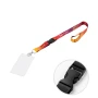 Lanyard with badge | Polyester | 20 mm | Silver hook | Buckle