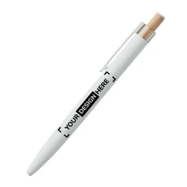 Ballpoint pen | Recycled aluminium | Blue ink | Bamboo button
