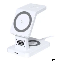 Chargeur sans fil multifonction | ABS | 15W | Magnétique | Support pour téléphone, écouteurs et smartwatch