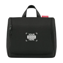 Reisenthel trousse de toilette spacieuse | Polyester | Plusieurs compartiments zippés | Avec boucle de suspension et miroir