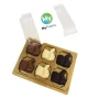Box of 6 thumb chocolates | Milk, white & dark | Belgian chocolate | Custom banderol