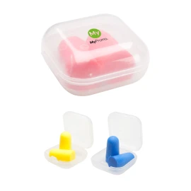 Bouchons d'oreilles | Mousse EVA et plastique | Dans un étui transparent