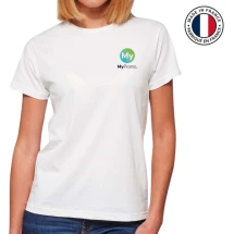 Klassisches Damen-T-Shirt | Bio-Baumwolle 140g/m² | Hergestellt in Frankreich