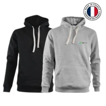 Kapuzenpullover | Bio-Baumwolle 300g/m² & Polyester | Kängurutasche | Hergestellt in Frankreich