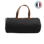 Sac de voyage | Coton biologique 360g/m² & cuir | 48xØ23cm | Fabriqué en France