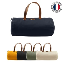 Reistas | Biologisch katoen 360g/m² & leer | 48xØ23cm | Gemaakt in Frankrijk