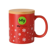 Mug | 300 ml | Ceramic | Bamboo lid | Sustainable