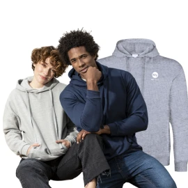 Sweat à capuche | Coton bio 280g/m² & polyester recyclé | Tailles XS–3XL | Poche kangourou | Certifié GRS
