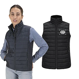 Chaleco acolchado para mujer | Tejido ligero | Impermeable y cortavientos | Corte entallado | Bolsa de transporte