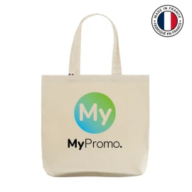 Grand tote bag | Coton 240 g/m² | 45 cmx42x8 cm | Supporte une charge maximale de 8-9 kg | Fabriqué en France