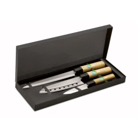 Set de couteaux japonais | Acier inoxydable | 3 couteaux | Coffret cadeau noir