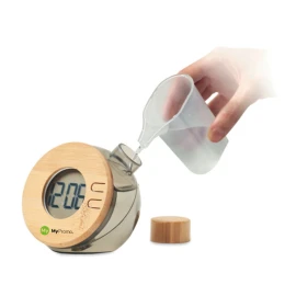 Display LCD clock | Bamboo | Water powered